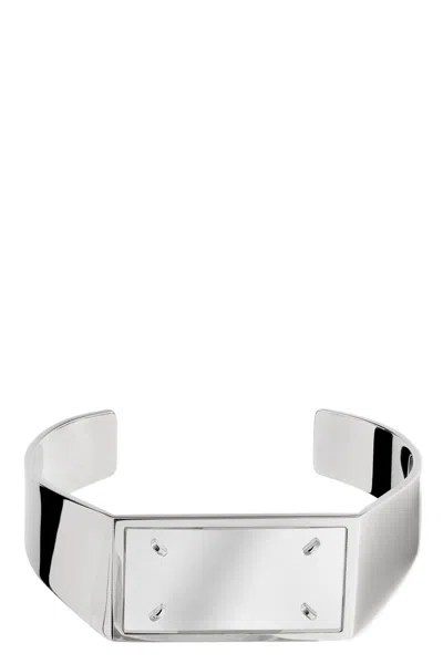 Maison Margiela 'four Stitches' Bracelet In Silver