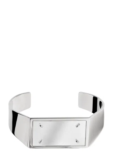 Maison Margiela Four Stitches Bracelet In Silver