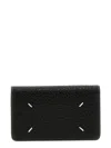 Maison Margiela Signature Stitch Leather Wallet In Black