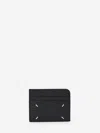 Maison Margiela Black Four Stitches Card Holder Men In Black