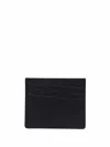 Maison Margiela Stitched Compact Textured Cardholder In Black