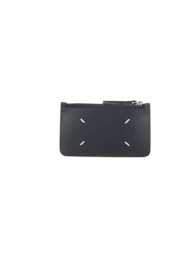 Maison Margiela 'four Stitches' Card Holder In Black