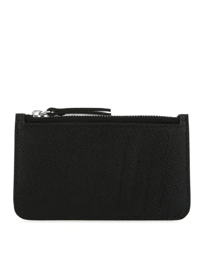 Maison Margiela Four Stitches Card Holder In Black