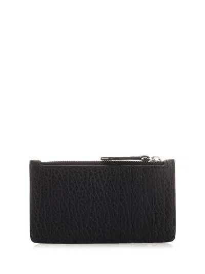 Maison Margiela Black Leather Leather Zipped Wallet