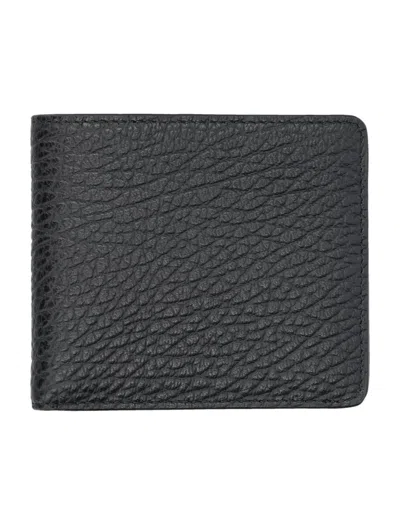 Maison Margiela Black Four Stitches Wallet In Black  