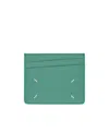 Maison Margiela Four Stitches Cardholder In Blue