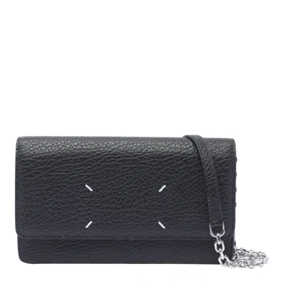 Maison Margiela Four Stitches Chain Pochette In Black