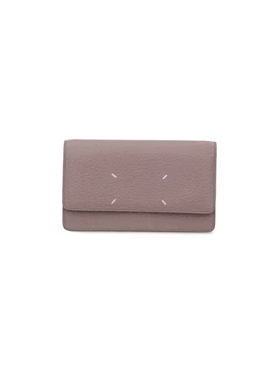 Maison Margiela Four Stitches Chain Wallet In Pink