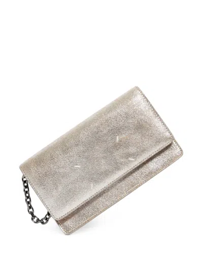 Maison Margiela Four Stitches Chain Wallet In Purple