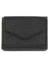 Maison Margiela Four Stitches Compact Wallet In Black