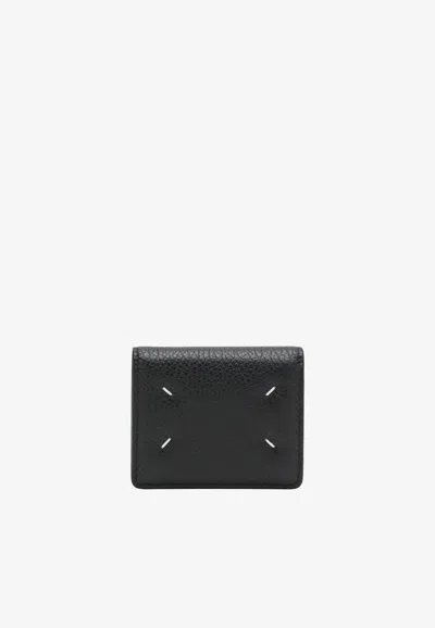 Maison Margiela Four Stitches Compact Wallet In Black