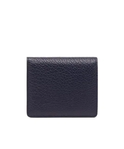 Maison Margiela Four-stitches Compact Wallet In Blue