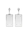 Maison Margiela Rectangular Drop Earrings In Pink