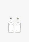 Maison Margiela Rectangular Drop Earrings In Metallic