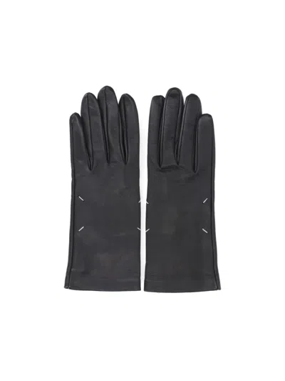 Maison Margiela Four Stitches Gloves In Black