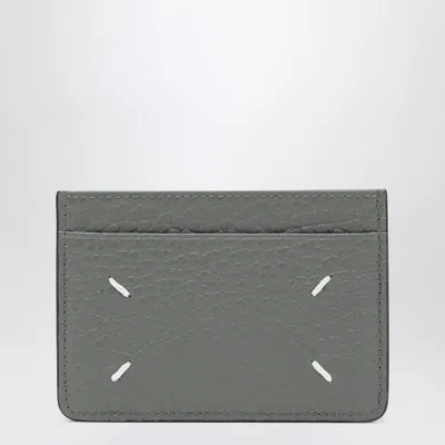 Maison Margiela Four Stitches Grey Cardholder In Gray