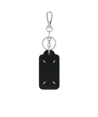 Maison Margiela Four Stitches Keyring In Black