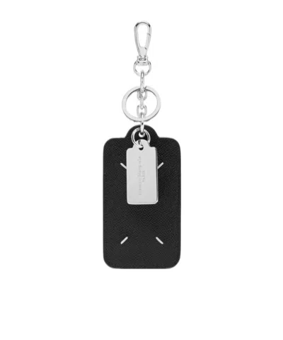 Maison Margiela Four Stitches Keyring Cardholder In Black