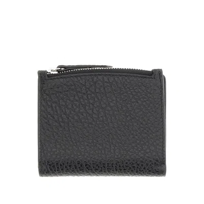 Maison Margiela Four Stitches Leather Booklet Wallet In Black
