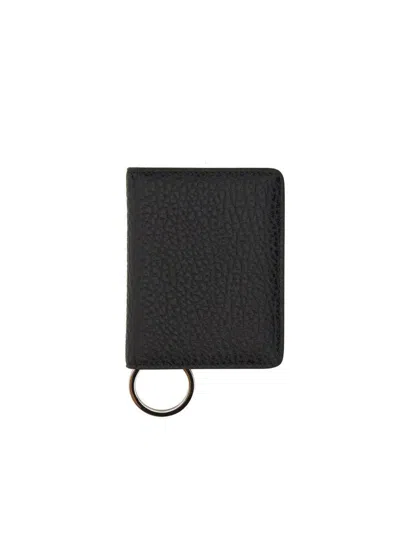 Maison Margiela Four Stitches Leather Card Case In Black