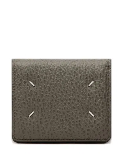 Maison Margiela Four-stitches Leather Cardholder In Brown