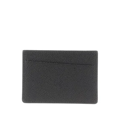 Maison Margiela Four Stitches Leather Cardholder In Black