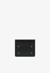 Maison Margiela Four Stitches Leather Cardholder In Black