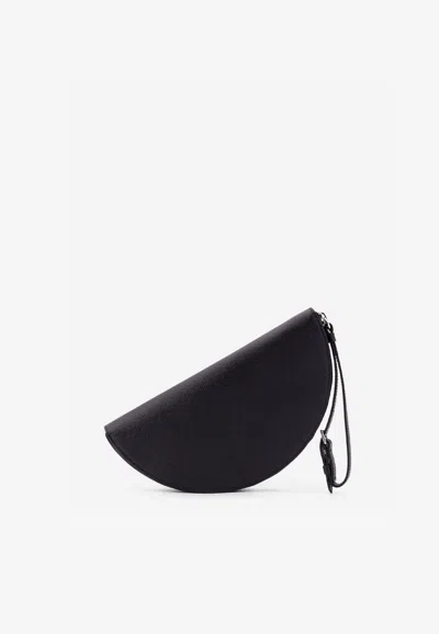 Maison Margiela Four-stitches Leather Pouch Bag In Black