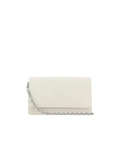 Maison Margiela Four Stitches Leather Shoulder Bag In Gray