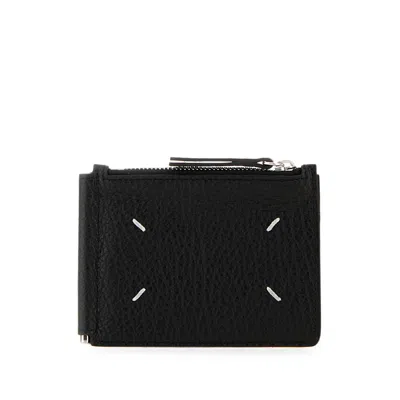 Maison Margiela Four Stitches Leather Wallet In Black