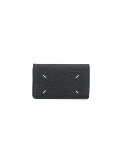 Maison Margiela 'four Stitches' Long Card Holder In Black