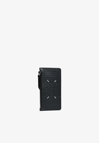 Maison Margiela Four Stitches Long Cardholder In Black