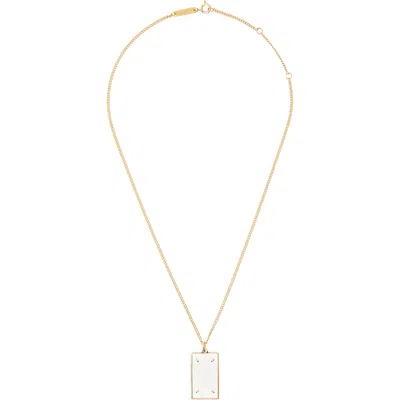 Maison Margiela Four Stitches Necklace In Orange