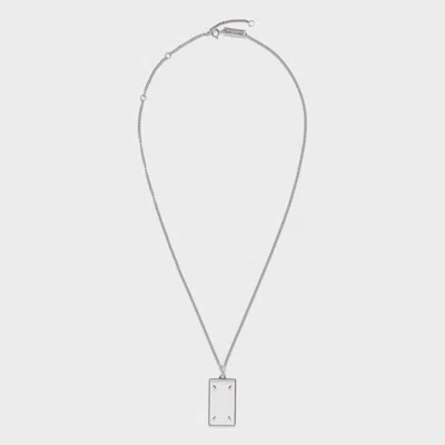 Maison Margiela Four Stitches Necklace Unisex Polished Palladio In White