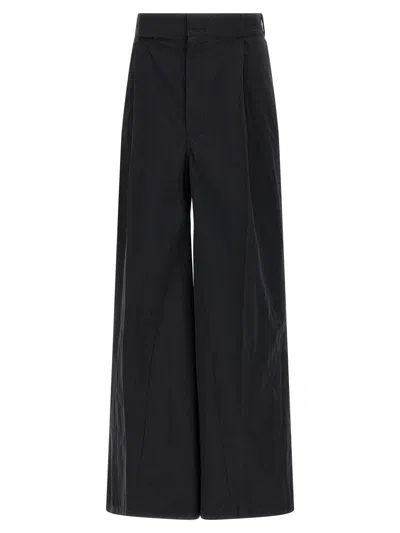 Maison Margiela Four-stitch Logo Palazzo Trousers In Black