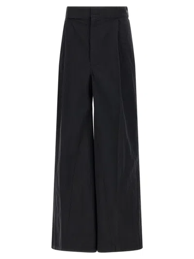 Maison Margiela Four-stitch Logo Palazzo Trousers In Black