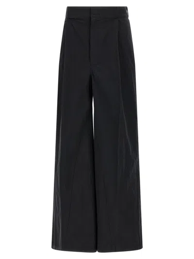 Maison Margiela Four-stitch Logo Palazzo Trousers In Black