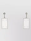 Maison Margiela Rectangular Drop Earrings In Metallic