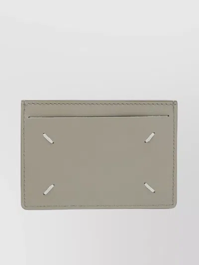 Maison Margiela Four Stitches Slim Card Holder In Green