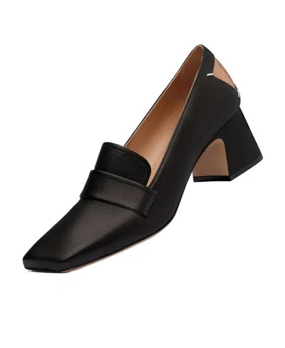 Maison Margiela Four-stitches Square Toe Loafers In Black