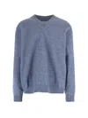 Maison Margiela Pile Knit Sweater Man Blue Jeans