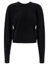 Maison Margiela Womens Black Round-neck Regular-fit Wool Jumper In Black