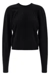 Maison Margiela Womens Black Round-neck Regular-fit Wool Jumper In Black