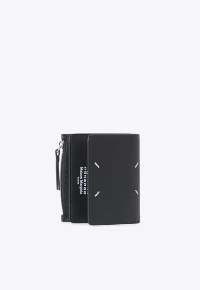 Maison Margiela Four Stitches Tri-fold Wallet In Black