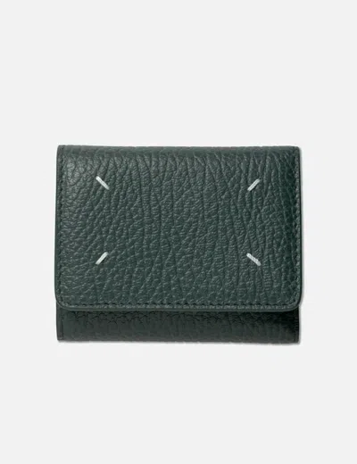 Maison Margiela Four Stitches Wallet In Green