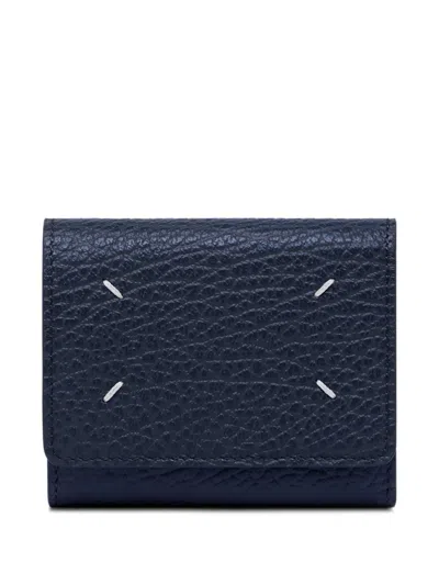 Maison Margiela Four Stitches Wallet In Blue