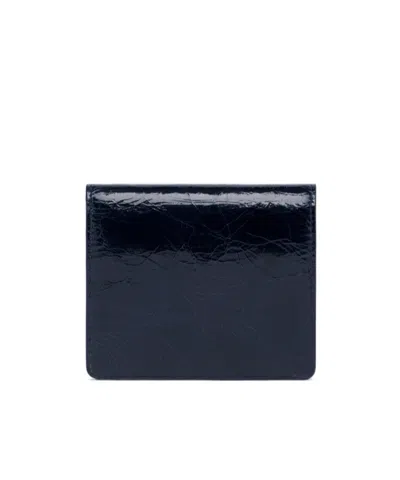 Maison Margiela Four Stitches Wallet Clip In Blue