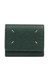 Maison Margiela Four-stitches Wallet In Green