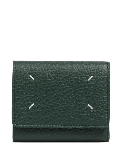 Maison Margiela Four-stitches Wallet In Green