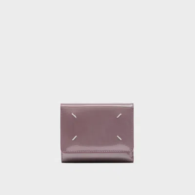 Maison Margiela Four Stitches Wallet Unisex Pink In Purple